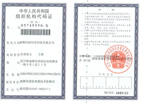 組織機構代碼證